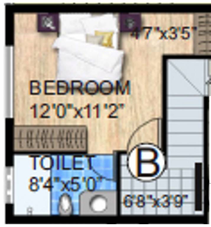 Upper Level Duplex Plan (3BHK+3T) Hinduja Holdings El Jardin Upper Level Duplex Plan (3BHK+3T)
