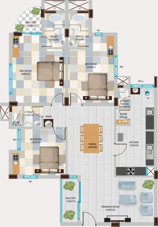 Legend Joswana (3BHK+4T (1,726 sq ft) 1726 sq ft)