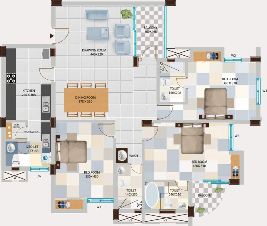 Legend Joswana (3BHK+4T (1,864 sq ft) 1864 sq ft)