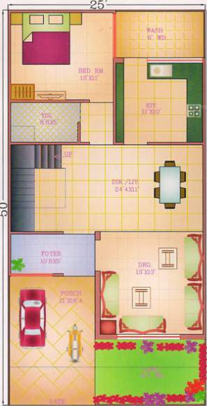 casa greens villas Floor Plan Ground Floor Plan