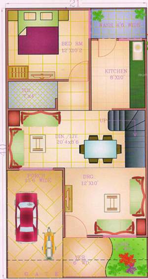 casa greens villas Floor Plan Ground Floor Plan