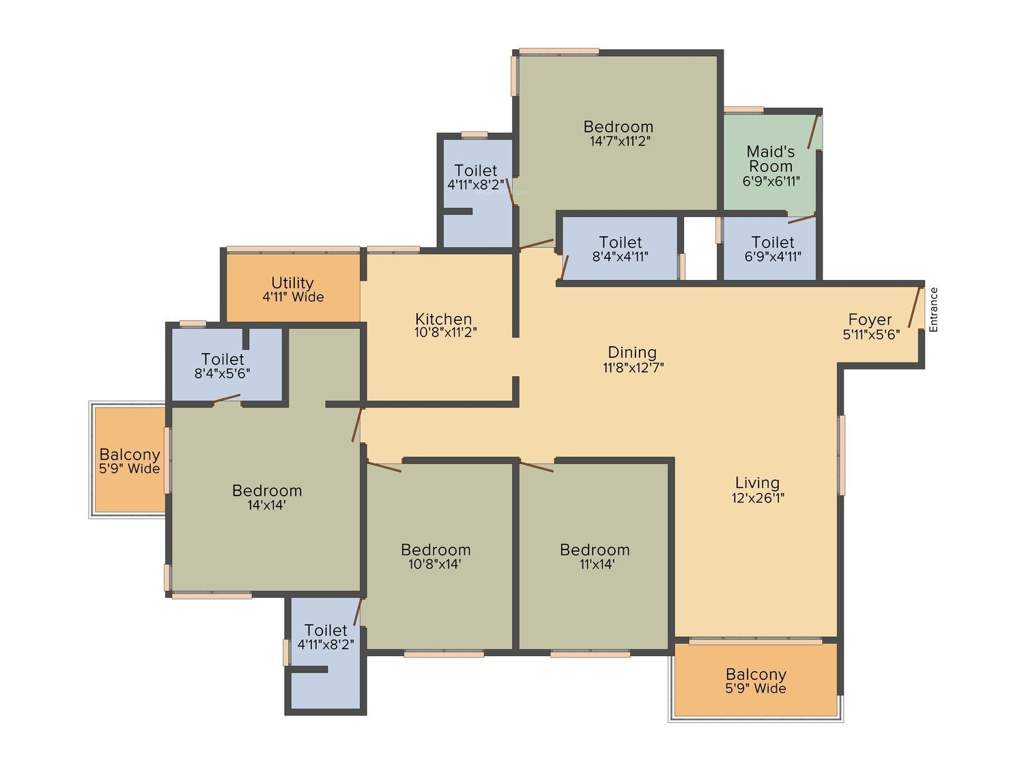 Advaitha Aksha (4BHK+4T (2,453 sq ft) + Servant Room 2453 sq ft)