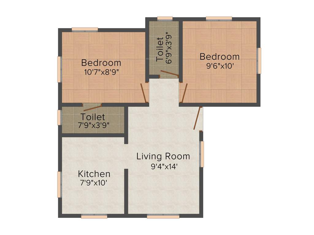 DSR Nehaa Sree Flats (2BHK+2T (668 sq ft) 668 sq ft)