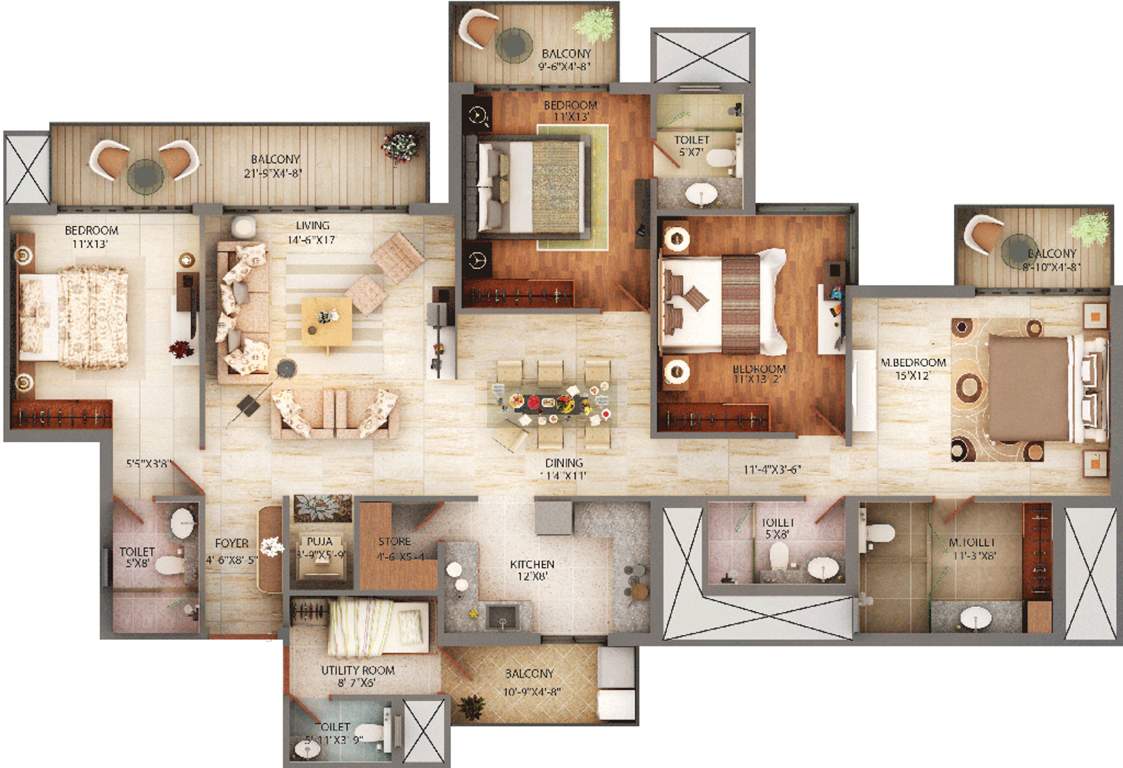 Homeland Heights (4BHK+5T (2,409 sq ft) + Servant Room 2409 sq ft)