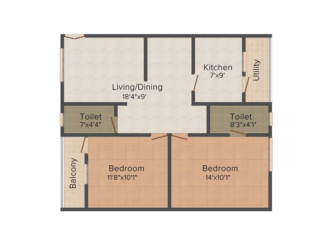 Mythri The Town (2BHK+2T (936 sq ft) 936 sq ft)