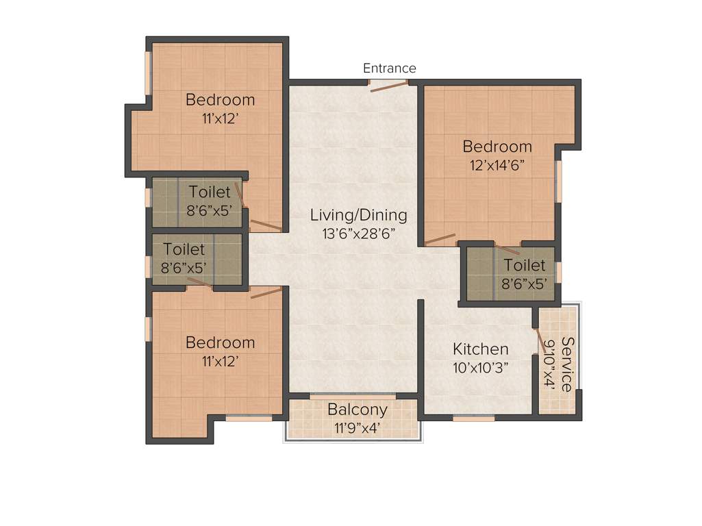 Kgeyes KK Nagar (3BHK+3T (1,601 sq ft) 1601 sq ft)
