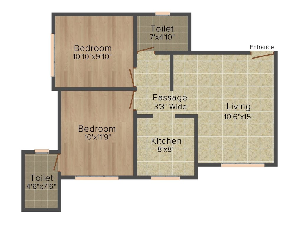 Shree Krishna Eastern Winds (2BHK+2T (955 sq ft) 955 sq ft)