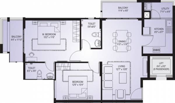 Land Links Varashree Residency (2BHK+2T (1,145 sq ft) 1145 sq ft)