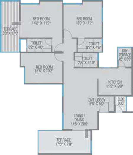 Shubh Casa Feliz (3BHK+3T (1,583 sq ft) 1583 sq ft) Shubh Casa Feliz (3BHK+3T (1,583 sq ft) 1583 sq ft)