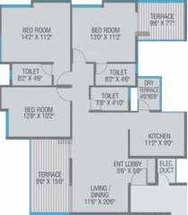 Shubh Casa Feliz (3BHK+3T (1,695 sq ft) 1695 sq ft)