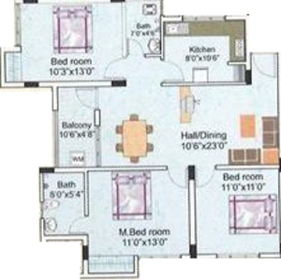 Land Links Ashoka Paradise (3BHK+2T (1,210 sq ft) 1210 sq ft)