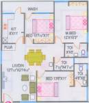 RNG Raghunath Residency (3BHK+3T (1,415 sq ft) + Pooja Room 1415 sq ft)