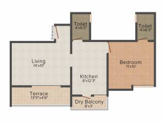 Shubh Skypoint (1BHK+2T (670 sq ft) 670 sq ft) Shubh Skypoint (1BHK+2T (670 sq ft) 670 sq ft)