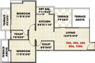 Shubh Skypoint (2BHK+2T (958 sq ft) 958 sq ft) Shubh Skypoint (2BHK+2T (958 sq ft) 958 sq ft)