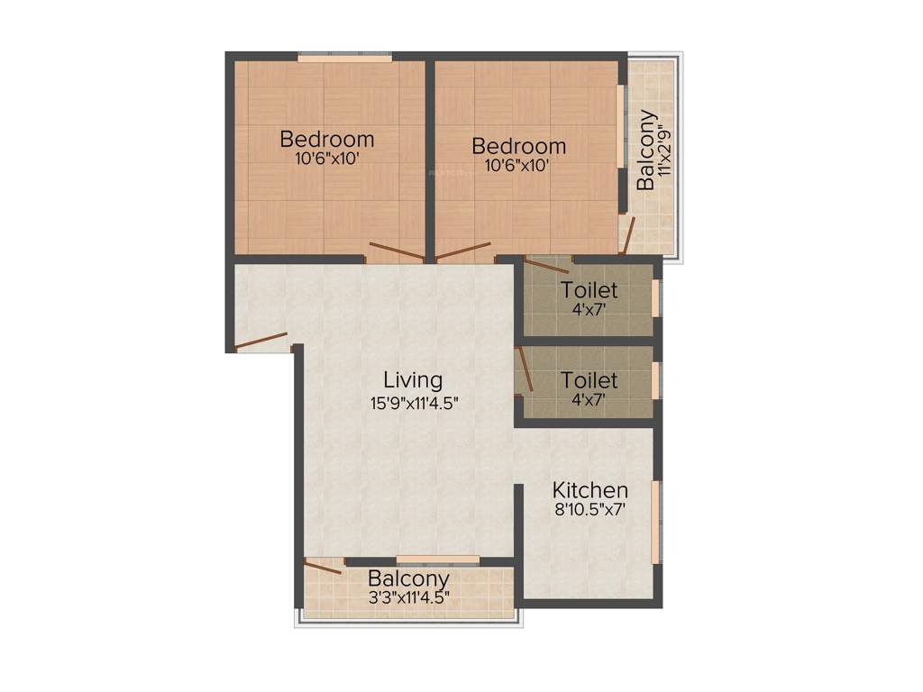 Anandaguru Sukriti Enclave (2BHK+2T (812 sq ft) 812 sq ft)