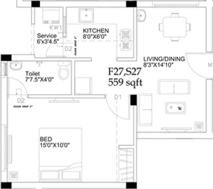 Ruby Homes (1BHK+1T (559 sq ft) 559 sq ft)