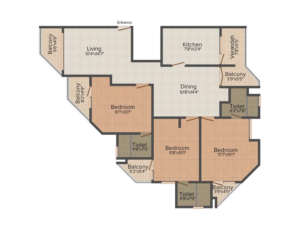 Si Rio Vista (3BHK+3T (1,747 sq ft) 1747 sq ft)