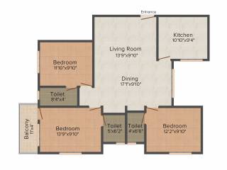 Siddhi Vrindavan (3BHK+3T (1,201 sq ft) 1201 sq ft) Siddhi Vrindavan (3BHK+3T (1,201 sq ft) 1201 sq ft)