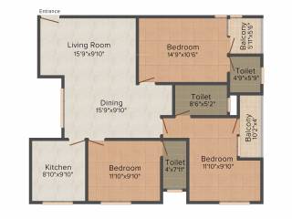 Siddhi Vrindavan (3BHK+3T (1,279 sq ft) 1279 sq ft) Siddhi Vrindavan (3BHK+3T (1,279 sq ft) 1279 sq ft)