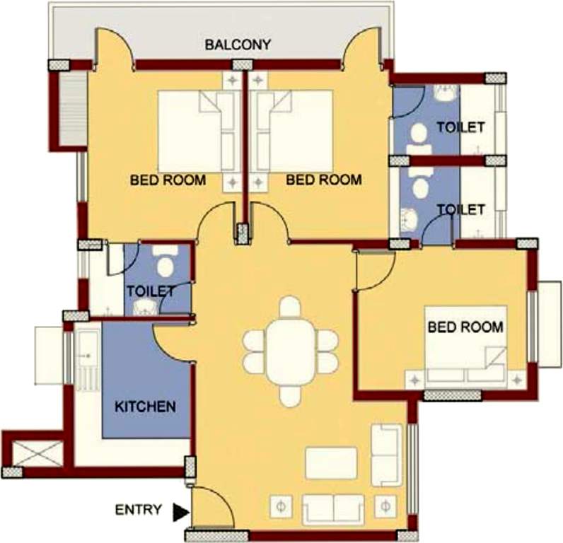 Visava Visava City (3BHK+3T (1,500 sq ft) 1500 sq ft)