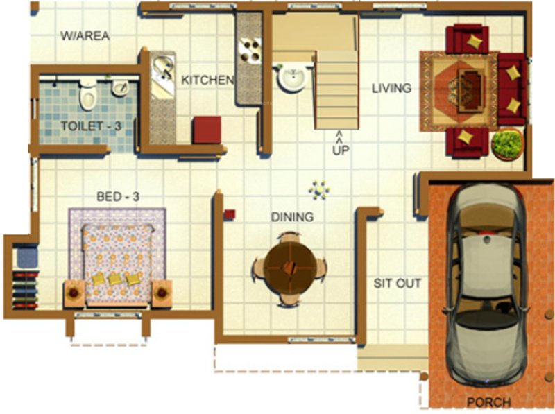 Si Hest Hill Village (3BHK+3T (1,820 sq ft) 1820 sq ft)
