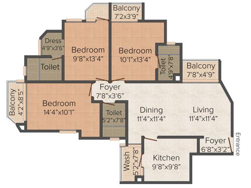 Si Levantine Heights (3BHK+3T (1,675 sq ft) 1675 sq ft) Si Levantine Heights (3BHK+3T (1,675 sq ft) 1675 sq ft)