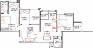 Calyx Parineeta (2BHK+2T (943 sq ft) 943 sq ft)