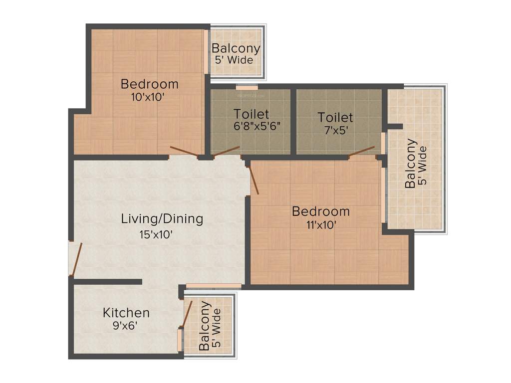 Ruchira The Sapphire (2BHK+2T (927 sq ft) 927 sq ft)