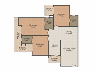 Ruchira The Sapphire (3BHK+3T (1,697 sq ft) 1697 sq ft)