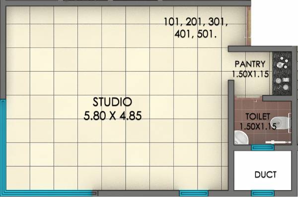 Amit Silver Mist (1RK+1T (304 sq ft) 304 sq ft) Amit Silver Mist (1RK+1T (304 sq ft) 304 sq ft)