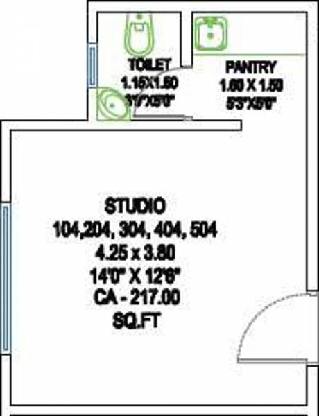 Amit Silver Mist (1RK+1T (217 sq ft) 217 sq ft) Amit Silver Mist (1RK+1T (217 sq ft) 217 sq ft)