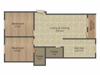 MS MM Oasis Phase II (2BHK+2T (917 sq ft) 917 sq ft) MS MM Oasis Phase II (2BHK+2T (917 sq ft) 917 sq ft)