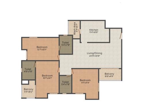 Si Ferntree Heights (3BHK+3T (1,520 sq ft) 1520 sq ft) Si Ferntree Heights (3BHK+3T (1,520 sq ft) 1520 sq ft)