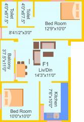 EXL Brindavan (2BHK+2T (818 sq ft) 818 sq ft) EXL Brindavan (2BHK+2T (818 sq ft) 818 sq ft)