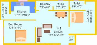 EXL Brindavan (2BHK+2T (916 sq ft) 916 sq ft) EXL Brindavan (2BHK+2T (916 sq ft) 916 sq ft)