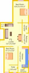 EXL Brindavan (2BHK+2T (964 sq ft) 964 sq ft) EXL Brindavan (2BHK+2T (964 sq ft) 964 sq ft)