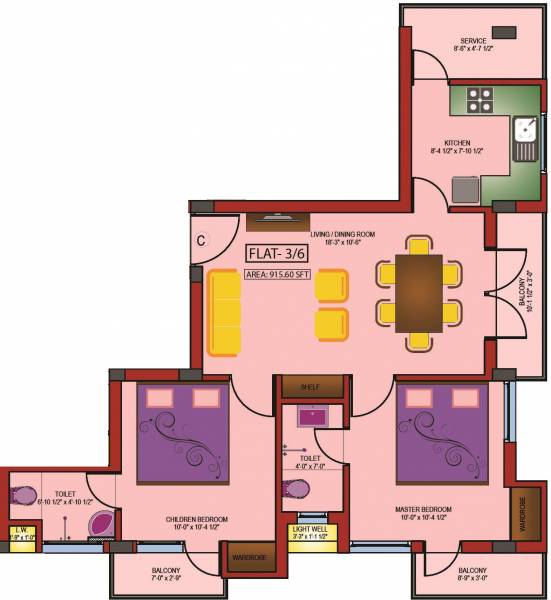 Venus Aishwaryam (2BHK+2T (915 sq ft) 915 sq ft) Venus Aishwaryam (2BHK+2T (915 sq ft) 915 sq ft)