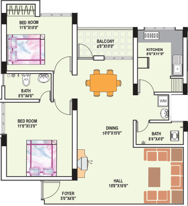 Land Links Ashoka Excellency (2BHK+2T (1,190 sq ft) 1190 sq ft) Land Links Ashoka Excellency (2BHK+2T (1,190 sq ft) 1190 sq ft)