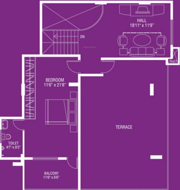 Premier Royale Upper Level Penthouse Plan (4BHK+5T (2,785 sq ft)   Servant Room 2785 sq ft)