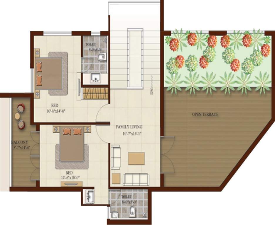  meadows Floor Plan Upper Level Duplex Plan
