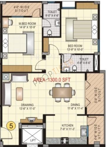 Keerthi JC Keerthi Arcade (2BHK+2T (1,300 sq ft) 1300 sq ft)