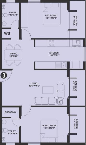Agraja Shilas (2BHK+2T (1,185 sq ft) 1185 sq ft) Agraja Shilas (2BHK+2T (1,185 sq ft) 1185 sq ft)