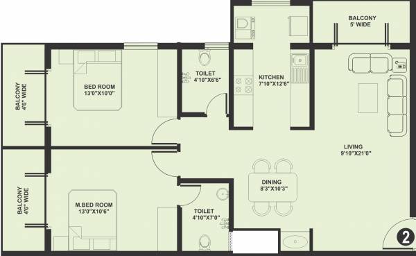 Agraja Shilas (2BHK+2T (1,200 sq ft) 1200 sq ft) Agraja Shilas (2BHK+2T (1,200 sq ft) 1200 sq ft)