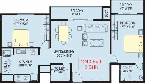 Kirthi Solitaire (2BHK+2T (1,240 sq ft) 1240 sq ft) Kirthi Solitaire (2BHK+2T (1,240 sq ft) 1240 sq ft)