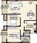 Citadel Aurum (2BHK+2T (1,215 sq ft) 1215 sq ft)
