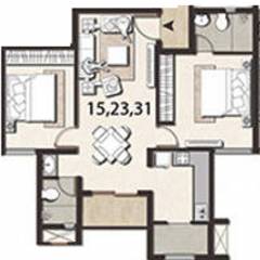 Jain Adwitiya (2BHK+2T (989 sq ft) 989 sq ft)