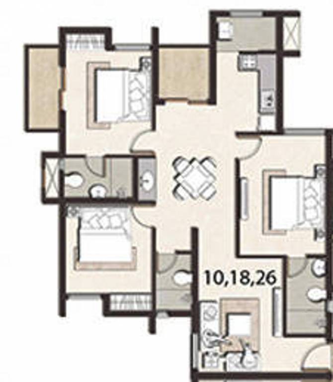 Jain Adwitiya (3BHK+3T (1,254 sq ft) 1254 sq ft) Jain Adwitiya (3BHK+3T (1,254 sq ft) 1254 sq ft)