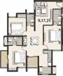 Jain Adwitiya (3BHK+3T (1,380 sq ft) 1380 sq ft)