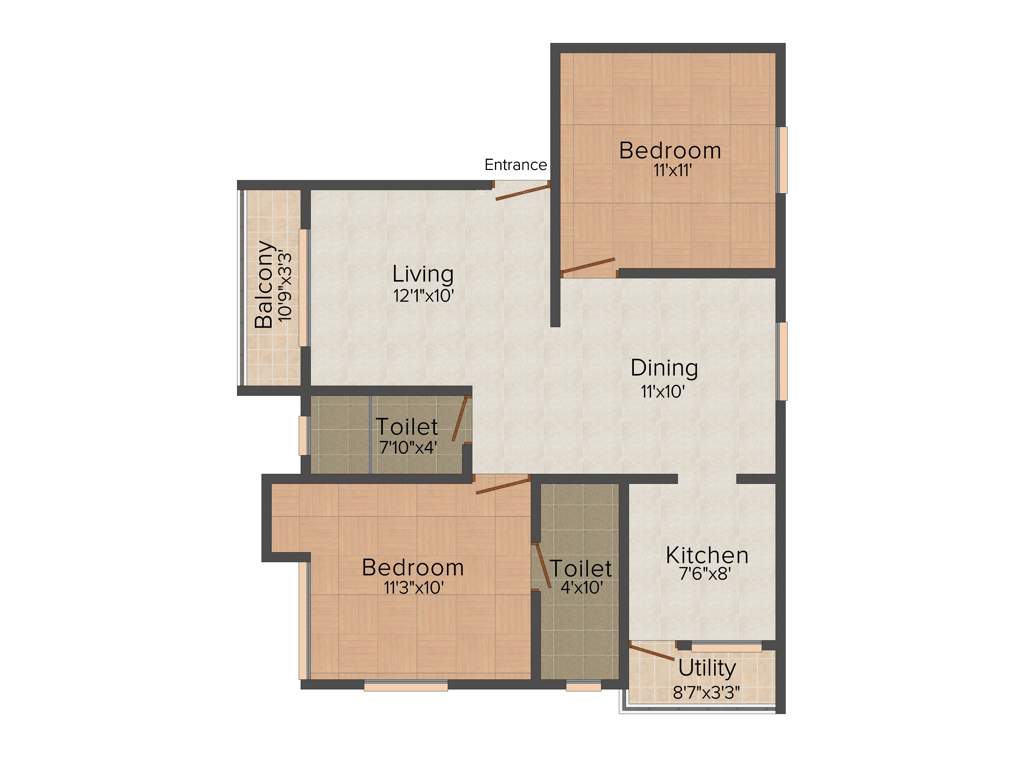 Poomalai Ruchika (2BHK+2T (974 sq ft) 974 sq ft)