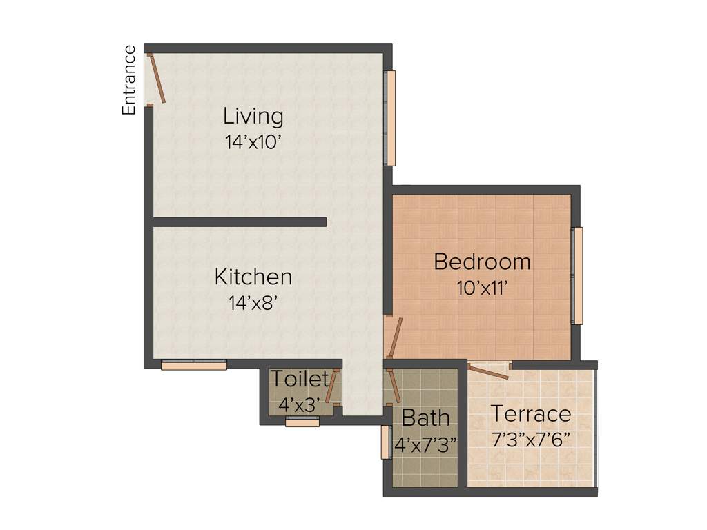 RR Riddhi Siddhi Towers (1BHK+1T (616 sq ft) 616 sq ft)